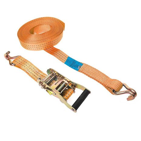 Tie down strap with ratchet + 2 hooks 8 meter 3000kg