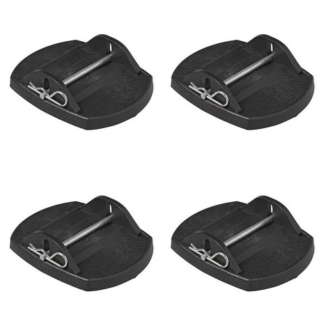 Corner steady feet with metal pin set of 4 pieces