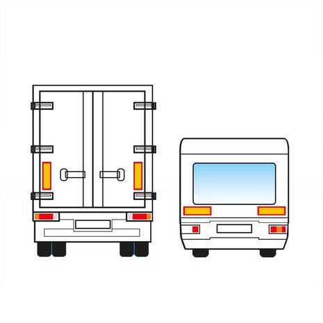 Rear warning sign aluminium ECE 70