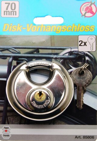 Disc Padlock, 70 mm