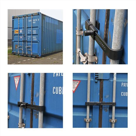 Trailer and container lock adjustable