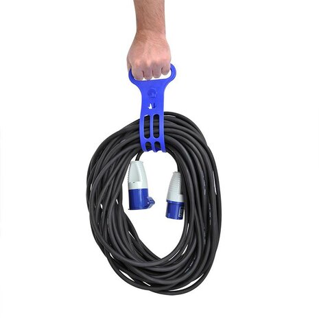 Cable tie with handle for CEE extension cable