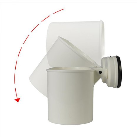 Oval bucket with suction cup white 6kg