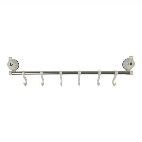 Rod with 6 hooks and suction cups white 6kg