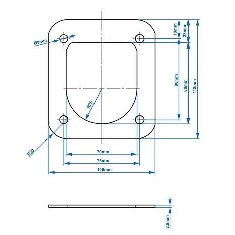 Backing plate SPP PW-01