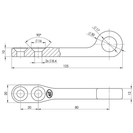 Bar for trailer latch SPP Z-12