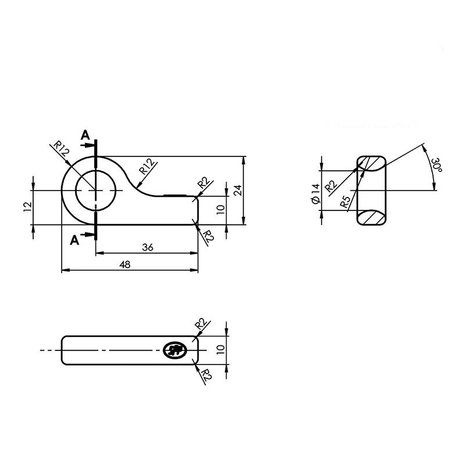 Bar for trailer latch SPP Z-16A x2 stuks