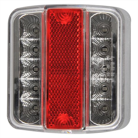 Rear lamp 4 function 98x105mm 14LED with 5-pin EC