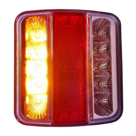 Rear lamp 4 function 98x105mm 14LED with 5-pin EC in blister