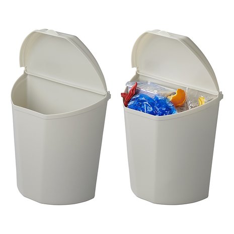 Waste bin with lid for caravan/motorhome