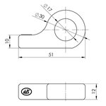 Bar for trailer latch SPP Z-12A x2 stuks