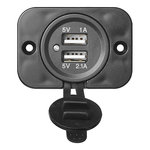 USB-port double flush mount 2100mA 12V/24V