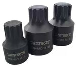 Stubby Impact Spline Bit Cap Set M4 to M18 Low Profile 9-piece