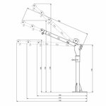 Mobile crane 300/500kg with electric winch