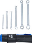 Double Ring Spanner Set with E-Type Ring Heads E6 x E8 - E20 x E24 6 pcs