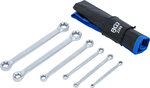 Double Ring Spanner Set with E-Type Ring Heads E6 x E8 - E20 x E24 6 pcs