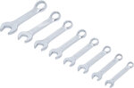 Combination Spanner Set, extra short Inch sizes 3/8 - 7/8, 8 pcs.