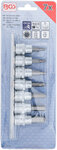 Bit Socket Set (3/8) Drive internal Hexagon 1/8 - 3/8  Inch Sizes 7 pcs