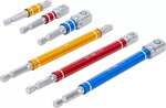 Electric Drill Adaptor Set Multicolour (1/4) Drive external square (1/4) / (3/8) / (1/2) mm 75 - 150 mm 6 pcs