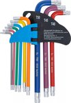 L-Type Wrench Set Multicolour T-Star tamperproof (for Torx) T10 - T50 9 pcs