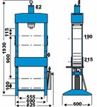 Hydraulic workshop presses 15 ton