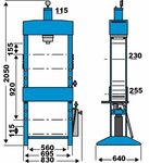 Hydraulic workshop presses 30 ton