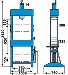 Hydraulic workshop presses 50 ton