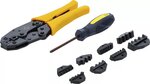 7-piece Crimping Pliers Set with 5 pairs of Jaws