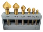 Countersink bits set HSS TiN 6-piece