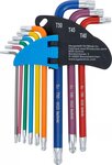 L-Type Wrench Set Multicolour T-Star (for Torx) with Ball Head T10 - T50 9 pcs