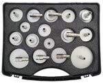 Brake system bleeding adapter set 16-piece