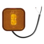 Side marker lamp 12/24V amber 65 x 65 mm LED