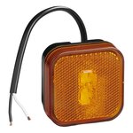 Side marker lamp 12/24V amber 65 x 65 mm LED