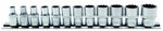 Socket Set, 12-point (1/4) Drive Inch Sizes 12 pcs