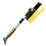 Snow brush with squeegee and ice scraper + telescopic handle