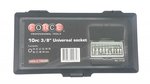 3/8 Universal socket set 10pc