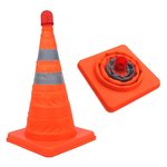 Safety cone collapsible with LED light