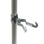 Tent pole coat hanger 2 hooks