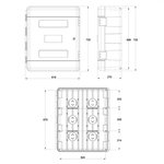 Toolbox 75,0L / 27,0x61,6x73,5cm with 2 shelves + cylinder lock