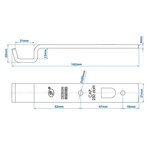 Bar for trailer latch SPP Z-05 x2 stuks