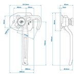 Board latch left SPP ZB-16L