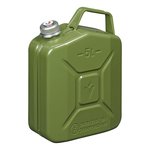 Jerry can 5L metal green with magnetic screw cap UN- & TüV/GS-approved