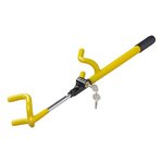 Steering wheel lock adjustable with two keys