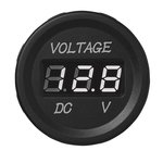 Flush mount digital voltmeter 6-30V