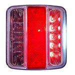 Rear lamp 4 function 98x105mm 14LED with 5-pin EC