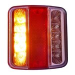 Rear lamp 4 function 98x105mm 14LED with 5-pin EC