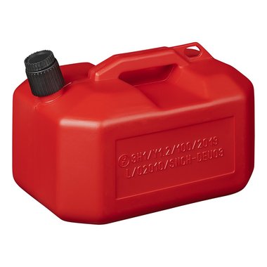 Fuel can 10L plastic red UN-approved (low model)