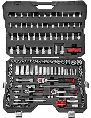 Tool case 1/4 & 3/8 & 1/2, 180-piece
