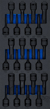 Tool Tray 1/3: Impact Bit Socket Set 12.5 mm (1/2) 24 pcs