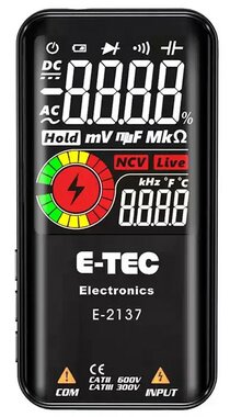 Automatic digital multimeter incl. test points, red-black